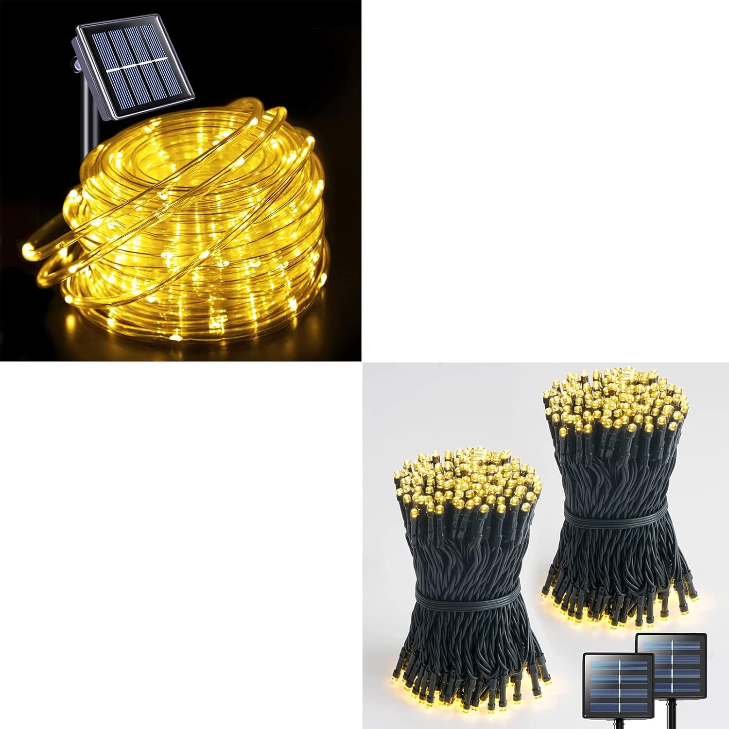 JMEXSUSS 200 LED Solar Rope Lights,66ft 8 Modes Solar Rope Lights ...