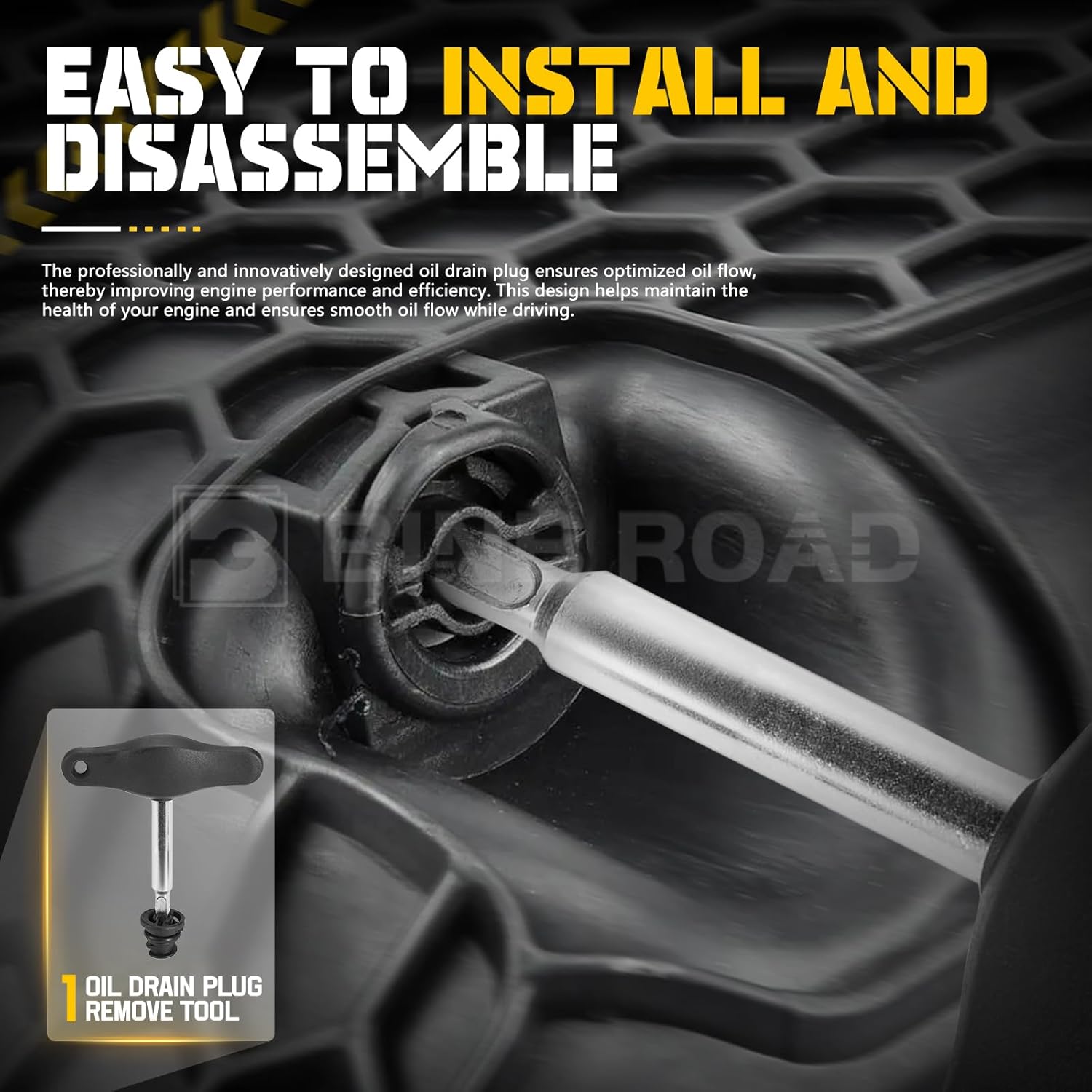 1 Set Car Engine Oil Drain Plug with Install Tool Compatible with Audi A1 A3 A4 A5 Q3 Q5 Volkswagen Golf GTI (Replaces 06L103801)