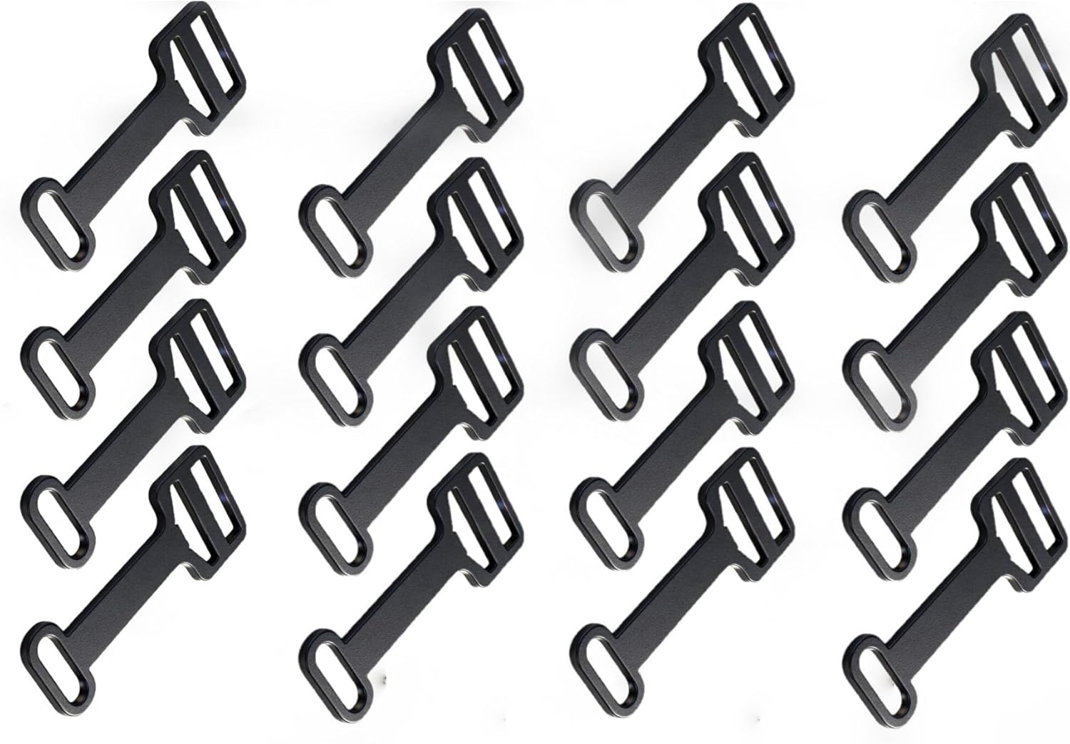 Pack of 16 Window Safety Lock for Motorhome, Adjustable Ventilation Slider and Opening Limiter, Safety Clip Compatible with Polyplastic, Tool-Free Assembly