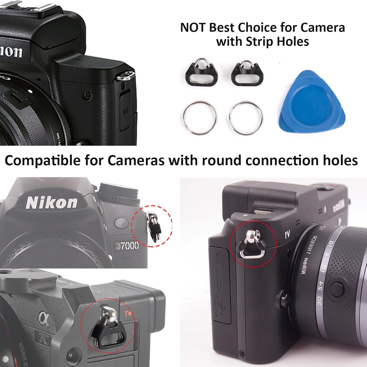 MUZIRI KIINOKOO Genuine Leather Camera Neck Shoulder Strap - Vintage Leather Shoulder Strap for Most of Digital Cameras - Image 5