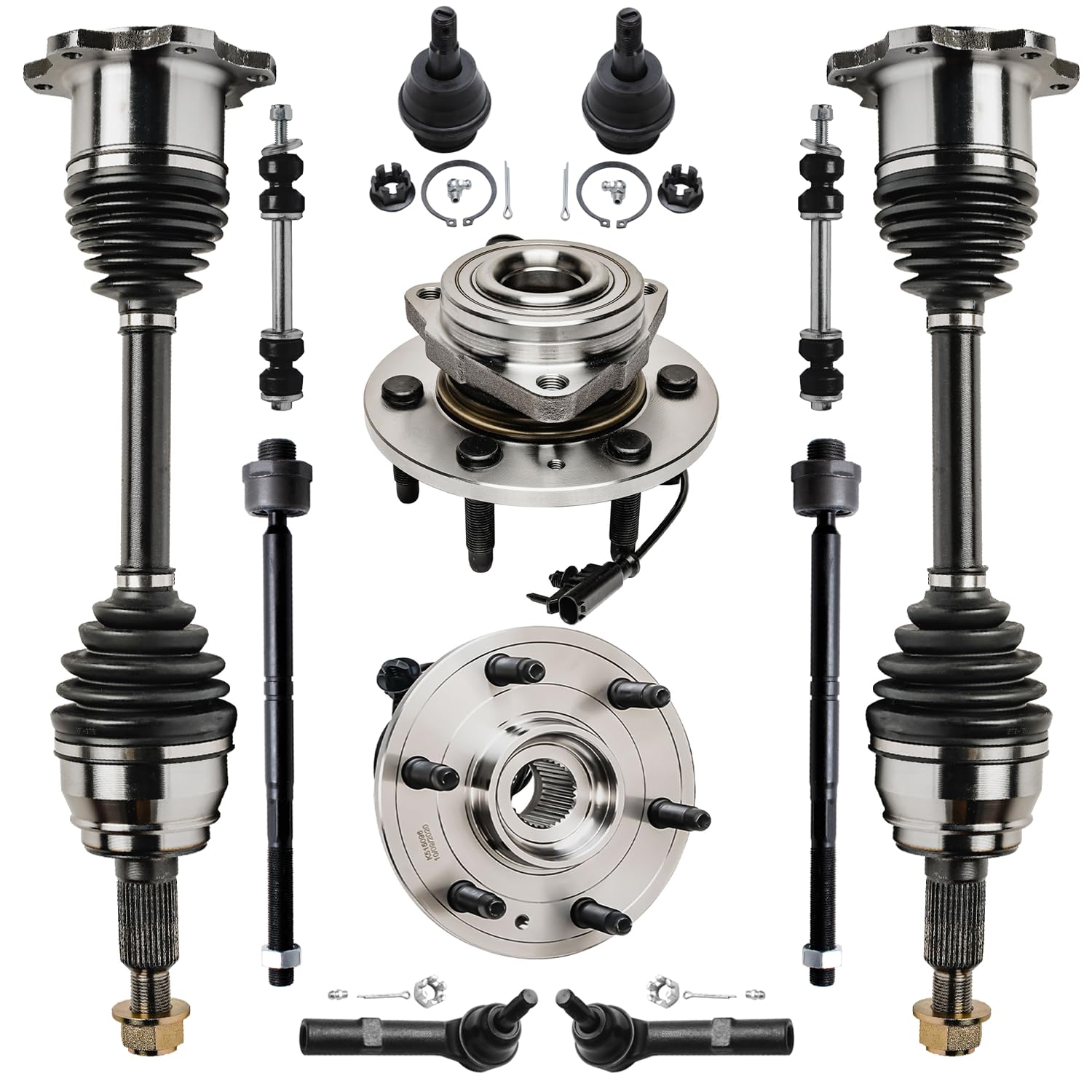 Detroit Axle - 4WD Front CV Axles Kit for 2007-2013 Chevy Silverado 1500