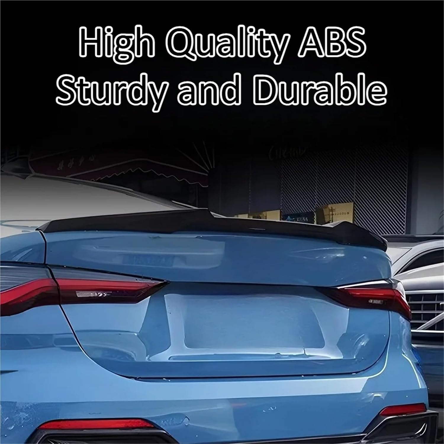 Rear Trunk Spoiler Wing For BMW 4 Series Convertible G23 2021+ M4 Style No Drill Car Styling Exterior Trim Kit Sport Accessory(Glossy Black)