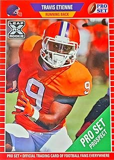 Travis Etienne 2021 Pro Set Leaf XRC Short Printed Mint Rookie Card #PS8 picturing him in his Orange Clemson Jersey