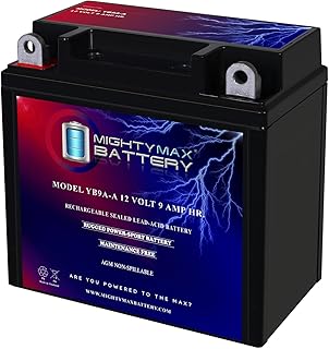 YB9A-A - 12V 9AH 130 CCA - SLA Power Sport Battery - Mighty Max Battery Brand Product, 3838040