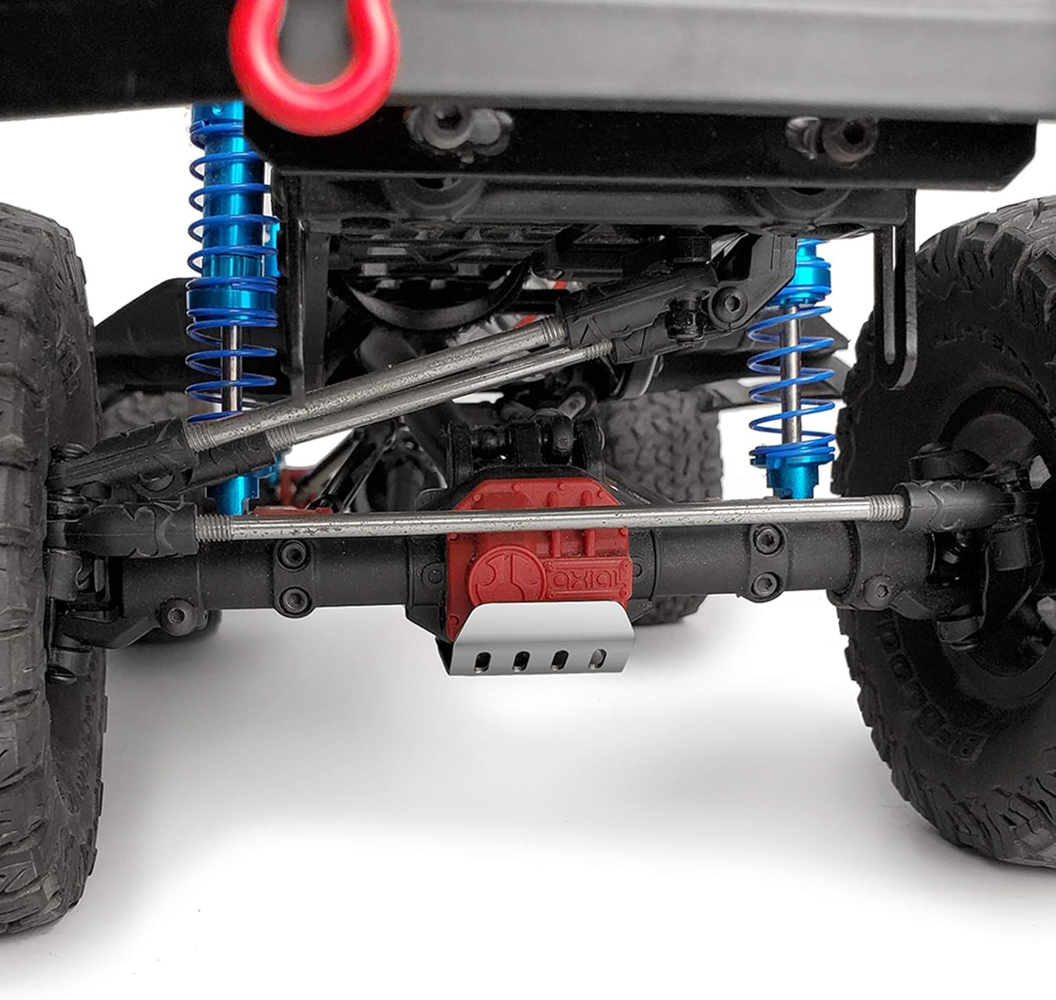 RC-Hub 2 Pcs Axle Front + Rear Protection Board 1/10 RC Aluminum Skid Plate Assembly for 1/10 SCX10 II 90046 Crawler,RC Upgrade Parts