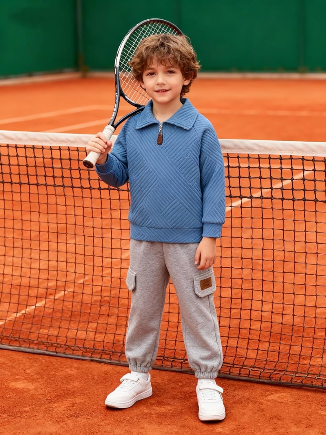 ESHOO Toddler Baby Boy Fall Winter Clothes 2 Piece Outfits Sweatsuit Boys Long Sleeve Zipper Sweatshirt and Pants Set 18M-6T - Image 3