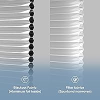 Vista 9 de Boolegon No Drill Blinds for Windows Blackout Cellular Shades Cordless No Tools Honeycomb Blinds Pull Down Easy Install for Home and Office, Beige