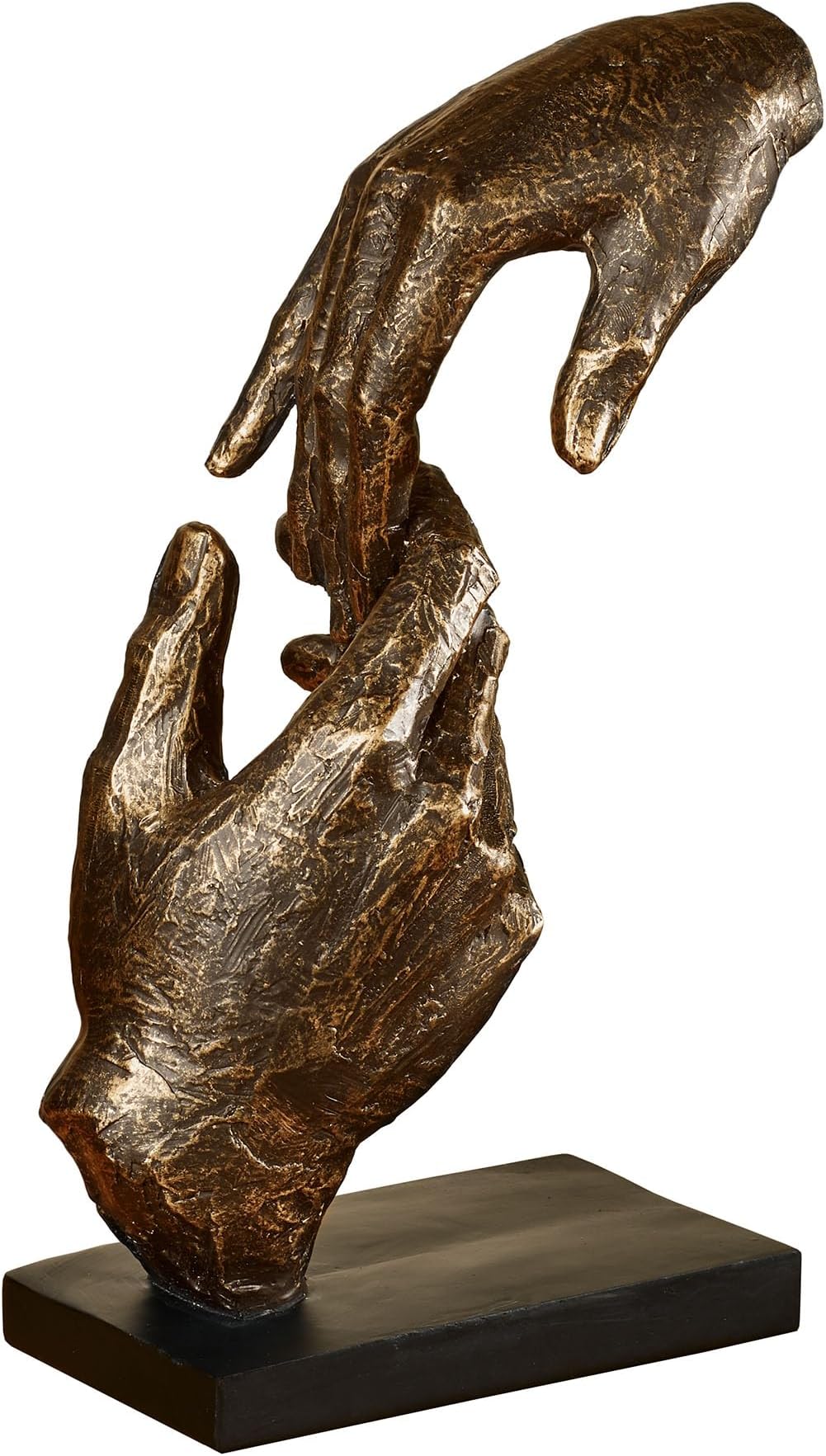 Touch of Class Loving Hands Table Sculpture Bronze - 11.5 Inch Height - Resin Art Accent - Home Decor Statue - Love Sign Statues and Sculptures for Desk Aesthetic