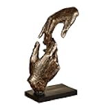 Touch of Class Loving Hands Table Sculpture Bronze - 11.5 Inch Height - Resin Art Accent - Home Decor Statue - Love Sign Statues and Sculptures for Desk Aesthetic