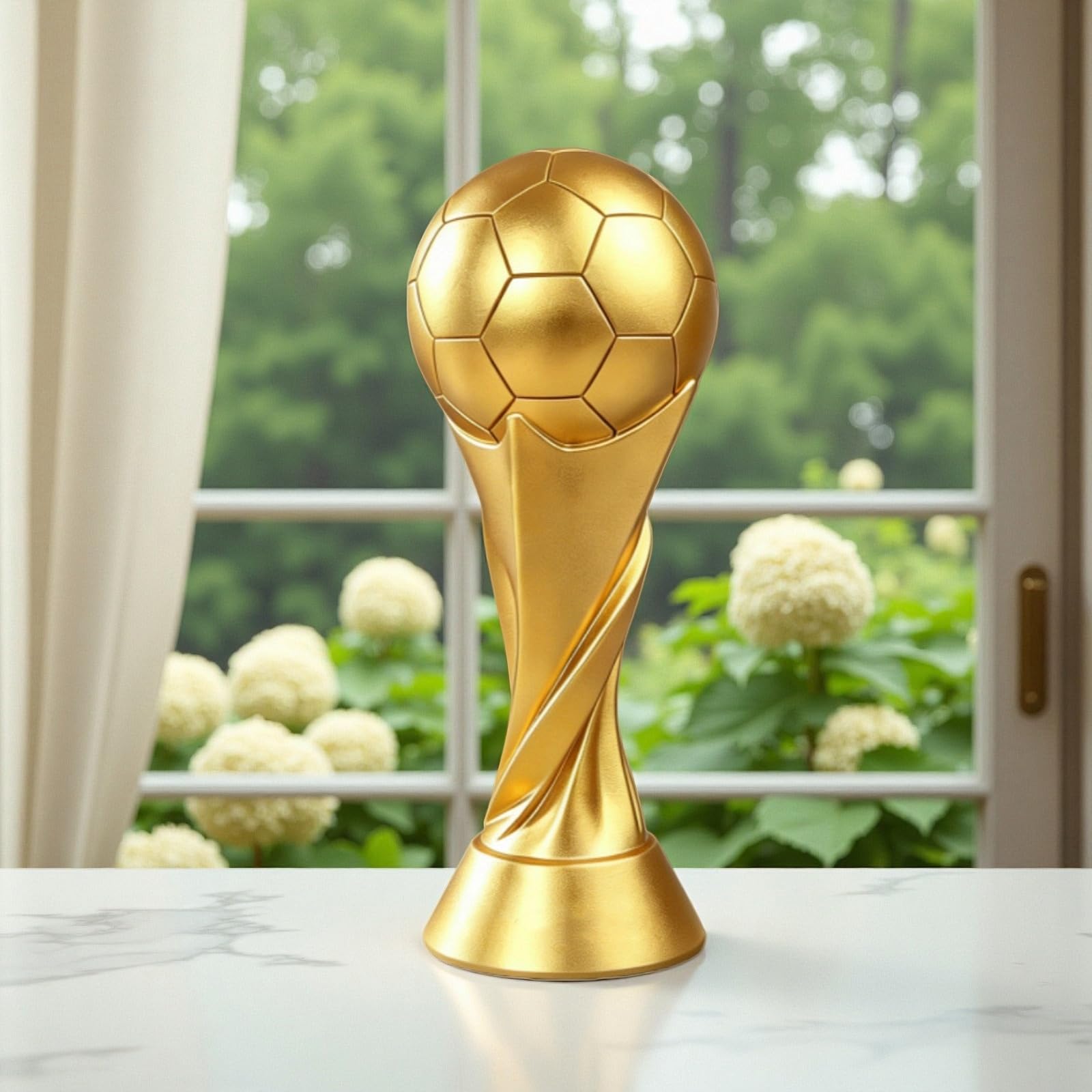 Photo 1 of 14 Inch World Cup Trophy 36cm Football Champion Soccer Trophy (Golden)