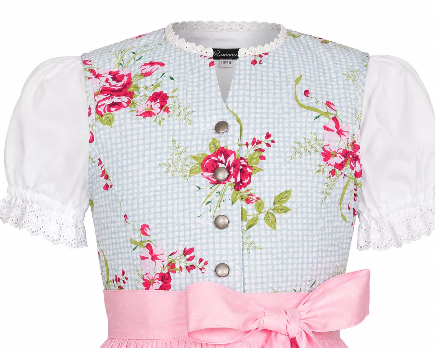 Ramona Lippert Kinderdirndl Vicky mit Bluse 3-teilig rosa