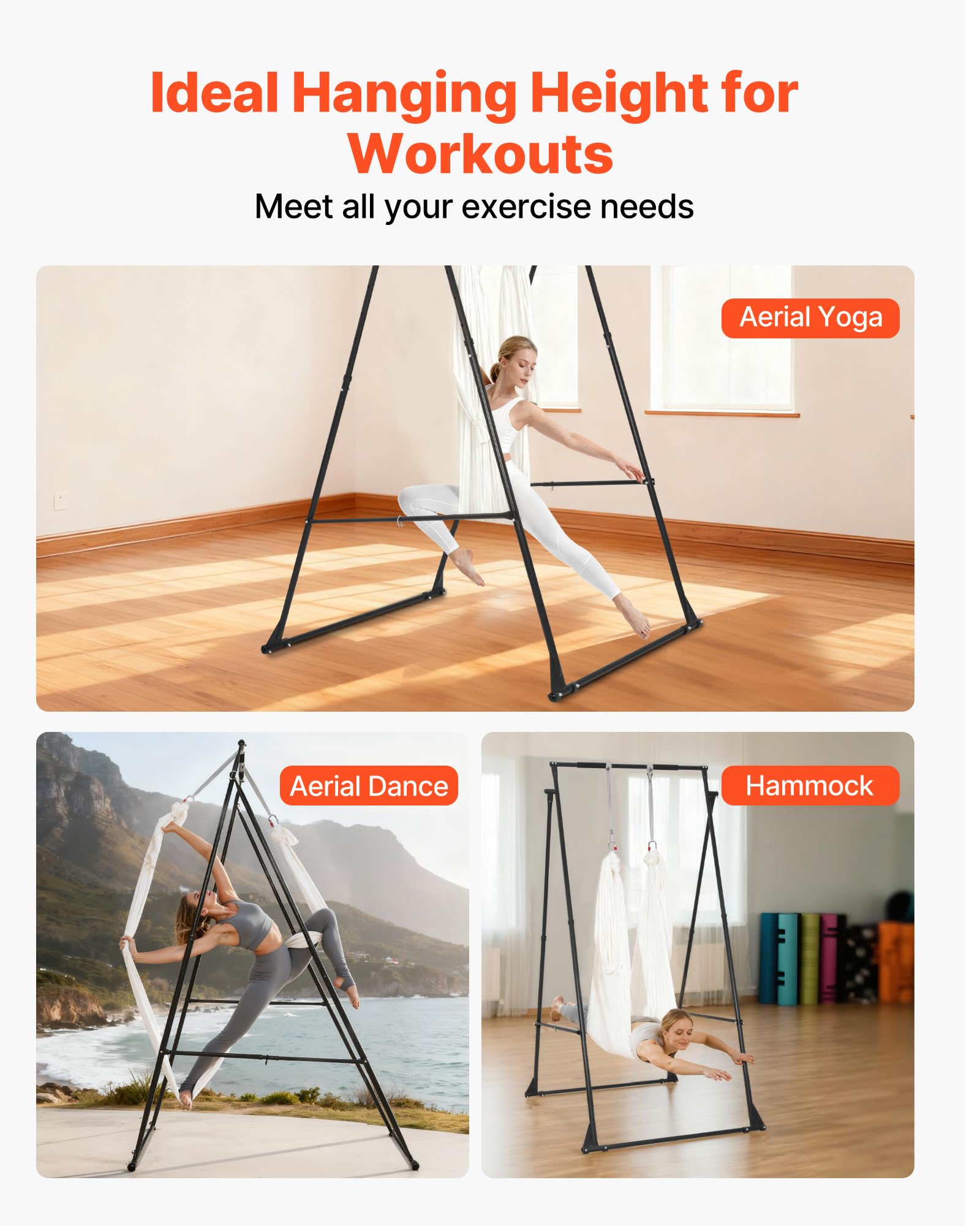 VEVOR Kit Balançoire de Yoga Aérien et Hamac
