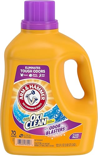Miniatura 18 de ARM & HAMMER Plus OxiClean Odor Blasters Fresh Botanical, detergente líquido para ropa con aroma botánico fresco, 77 cargas, 100.5 onzas líquidas