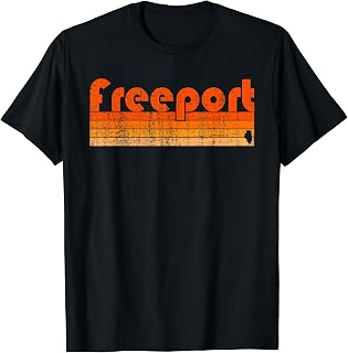 Freeport, Illinois Retro 80s Style T-Shirt