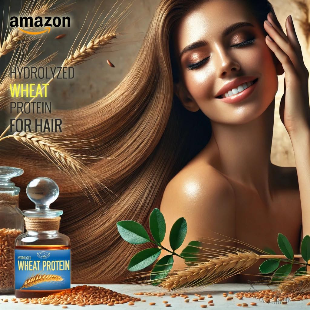 HYDROLYZED WHEAT PROTEIN - Liquid, 2 Ounces - for Homemade Hair Care, Skin Care, Body Washes, Shampoos, and Conditioners - 2 Vials (1 Ounce Each) - Includes Pipette and Screw Caps