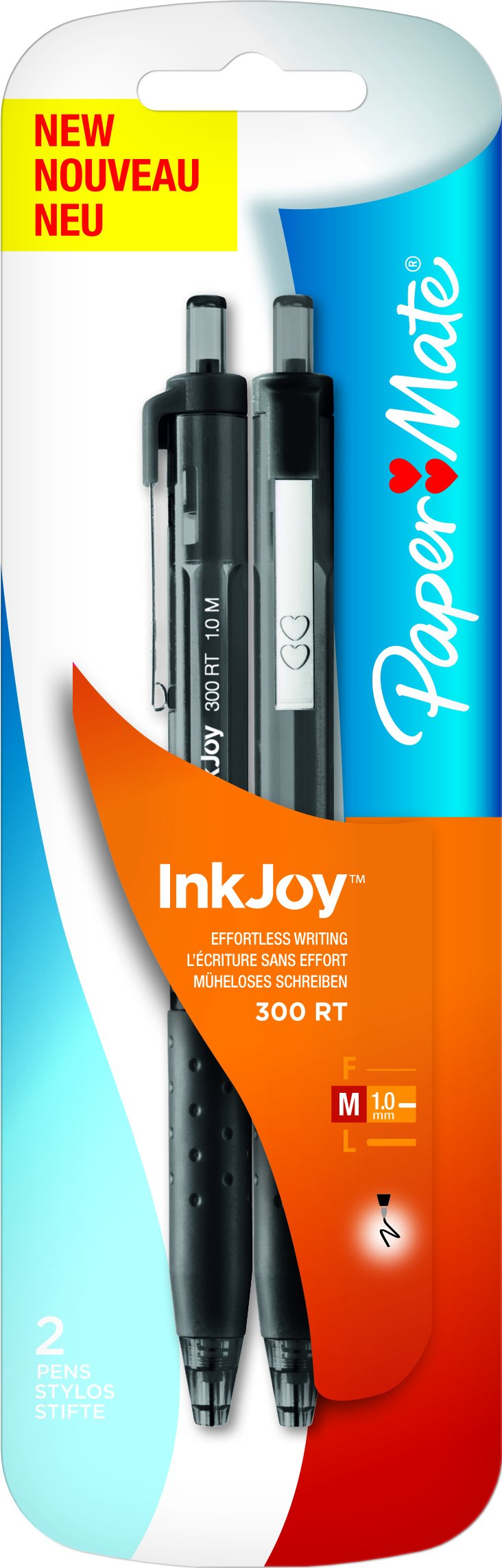 Penne a scatto Papermate InkJoy 300 RT - nero - 1 mm - conf