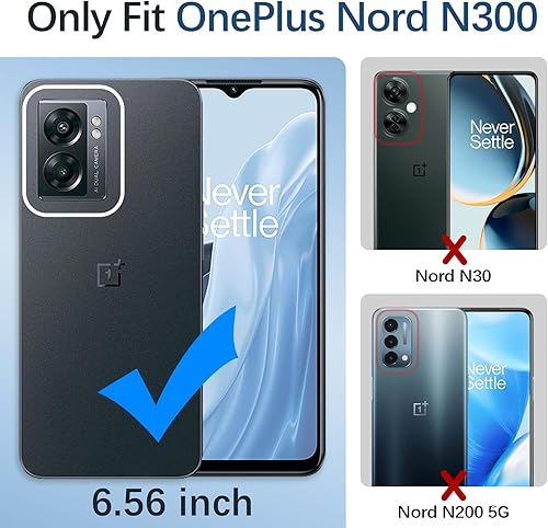 Miniatura 2 de Funda para teléfono N300, funda para OnePlus Nord N300 5G para mujer, bonita funda protectora cuadrada con purpurina femenina elegante retro choque