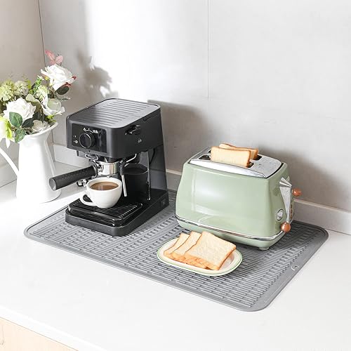 Miniatura 904 de Tapete de silicona para secado de platos para múltiples usos, fácil de limpiar, ecológico, resistente al calor, tapete de silicona para encimera