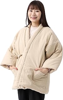 [たゆたふ / TAYU-TAFU] 四つ紐 はんてん レディース 久留米織 暖かい 冬 部屋着 ルームウェア 女性用 温かい 防寒着 BOTAN ボタン 婦人用 中わた 綿入り