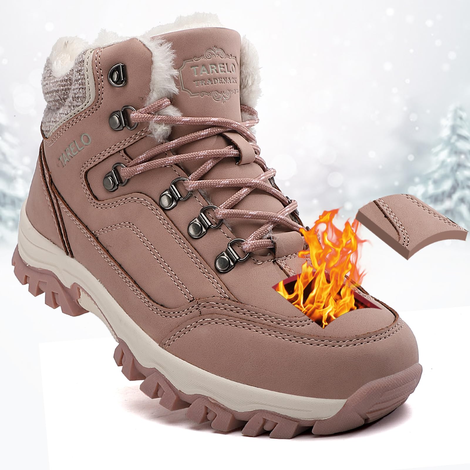TARELO Stivali Donna Antiscivolo Invernali Scarpe Taglie 36-41