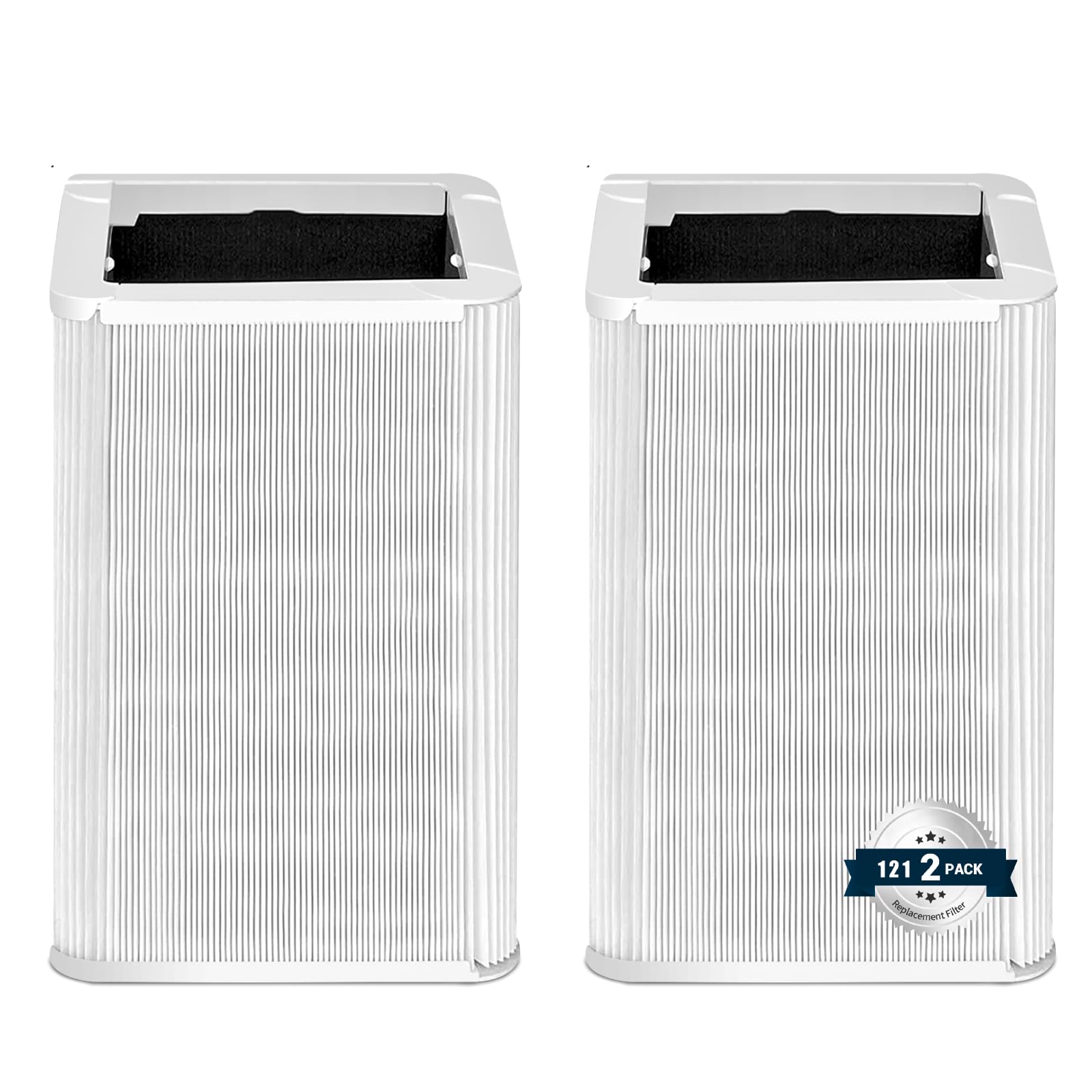 121 Replacement Filter Compatible with Blueair 121 Air Purifier, True H13/ Carbon Prefilter Cotton Combo Filters - 2PACK