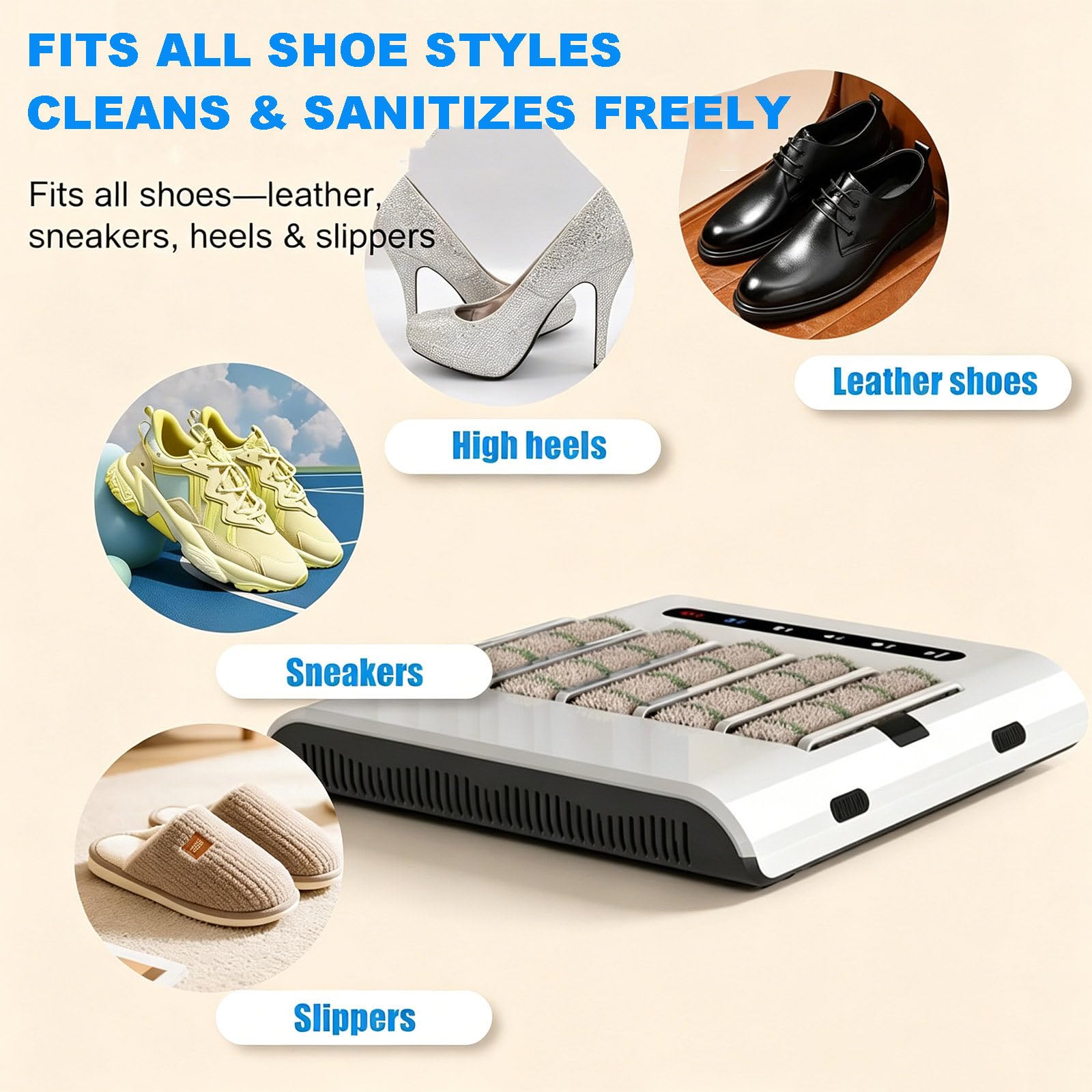Limpiador de suela de zapatos totalmente automático, dispositivo inteligente de limpieza por inducción con cepillado de agua para botas y zapatos, ideal para uso doméstico y comercial