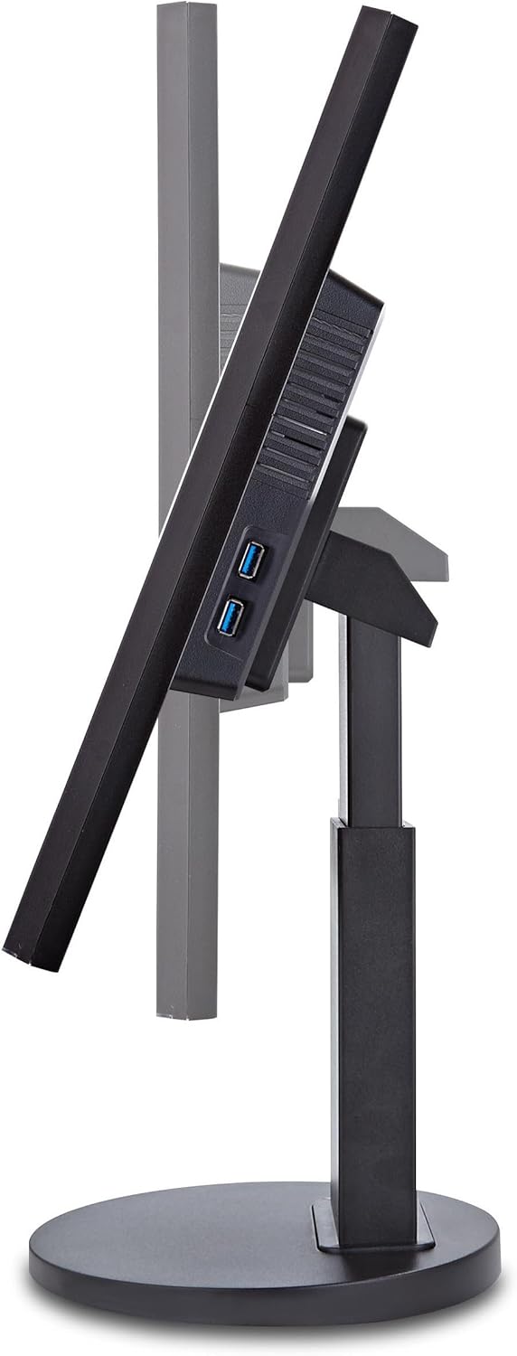 ViewSonic VG2438SM monitor showing height adjustment