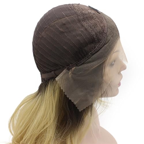 Miniatura 6 de Mxangel Peluca rubia sintética de encaje frontal rubio medio largo natural