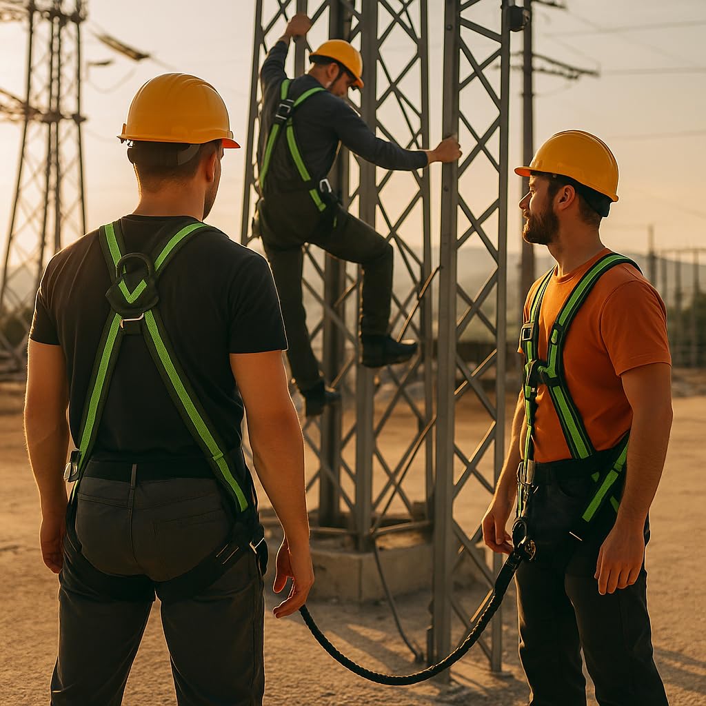 Kratos Safety Mune 3 Cinturón de recogida de dos puntos con herramienta multifunción y 5 hebillas de ajuste EN 361