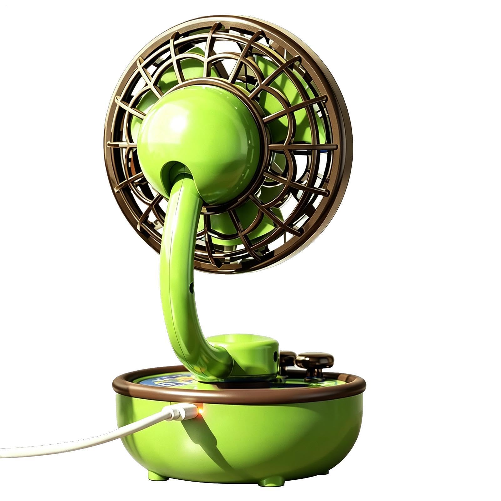 Ventilatore da Scrivania Angolo Regolabile Ricaricabile Raffreddamento | Ventilatore Portatile a Batteria Per Ufficio Casa Esterno Viaggio Campeggio Donne Uomini