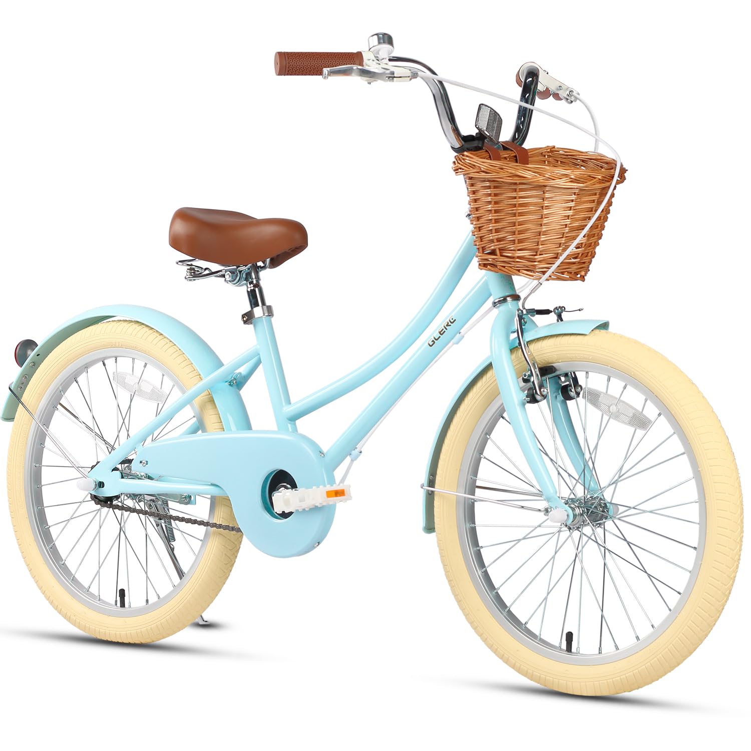 Glerc Bicicleta de niña con Cesta para niños de 3 a 10 años, 12 14 16 20 Pulgadas con Timbre de Cesta y estabilizadores, tamaños — view 22