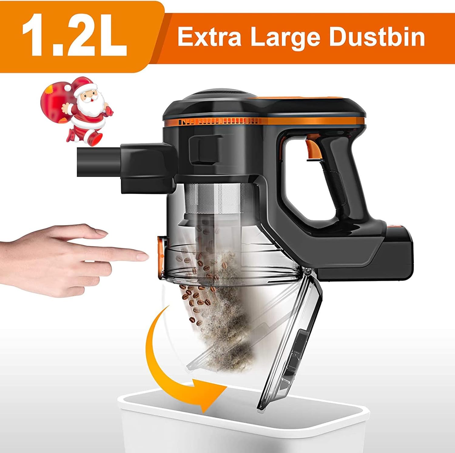 🔥 Hоt Dеаlѕ INSE Cordless Vacuum Cleaner, 23Kpa Strong Suction Stick Vacuum with 45min Max Long Runtime, Extra Large Dustbin, 250W Powerful Brushless Motor, Ultra Quiet Lightweight Vacuum Cleaner - S600 Black