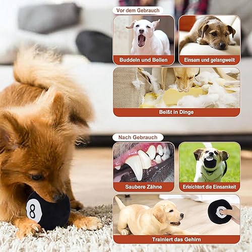 Miniatura 10 de TONYFY Pelotas de juguetes para perros  Pelota de baloncesto de felpa masticable para perros bola chirriante suave rellena de juguete esponjoso y