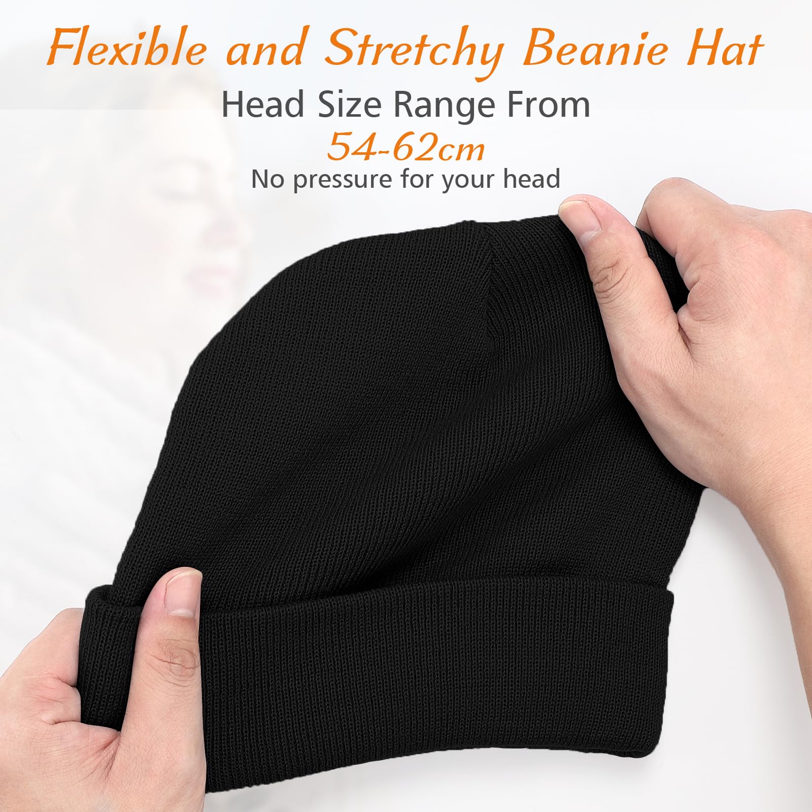 Gorro de Invierno para Hombre y Mujer, Clásico Gorro de Invierno de Punto Elástico Básico