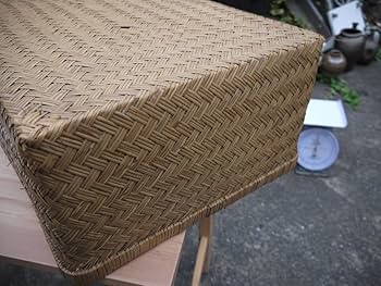 Amazon.co.jp: 昭和レトロ 行李 衣装ケース 自然素材 竹編み
