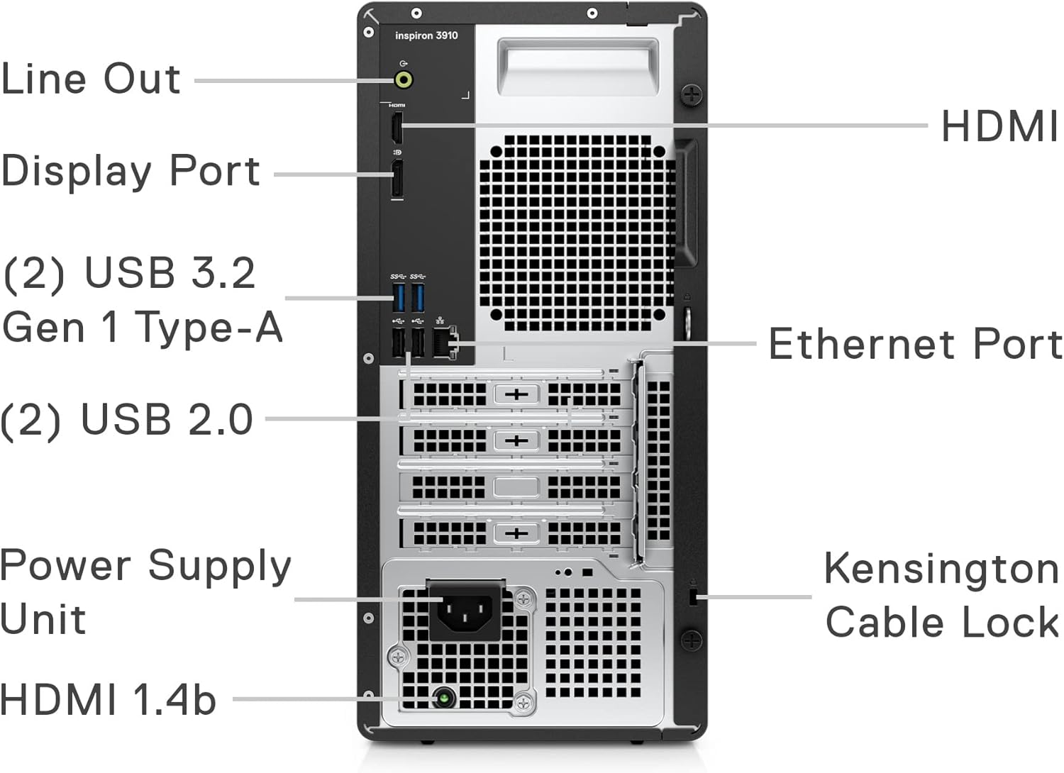 Dell Inspiron 3910 Desktop - Intel Core i7-12700 Processor, 16GB DDR4 RAM, 512GB SSD, Intel UHD 770 Graphics, Intel Wi-Fi 6, 2 Years On Site + 6 Months Migrate, Windows 11 Pro - Mist Blue