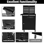 5-Drawer Rolling Tool Storage Cabinet with Detachable Top Tool Box, Metal Tool Chest on Wheels for Garage, Workshop, Heavy Duty Organization