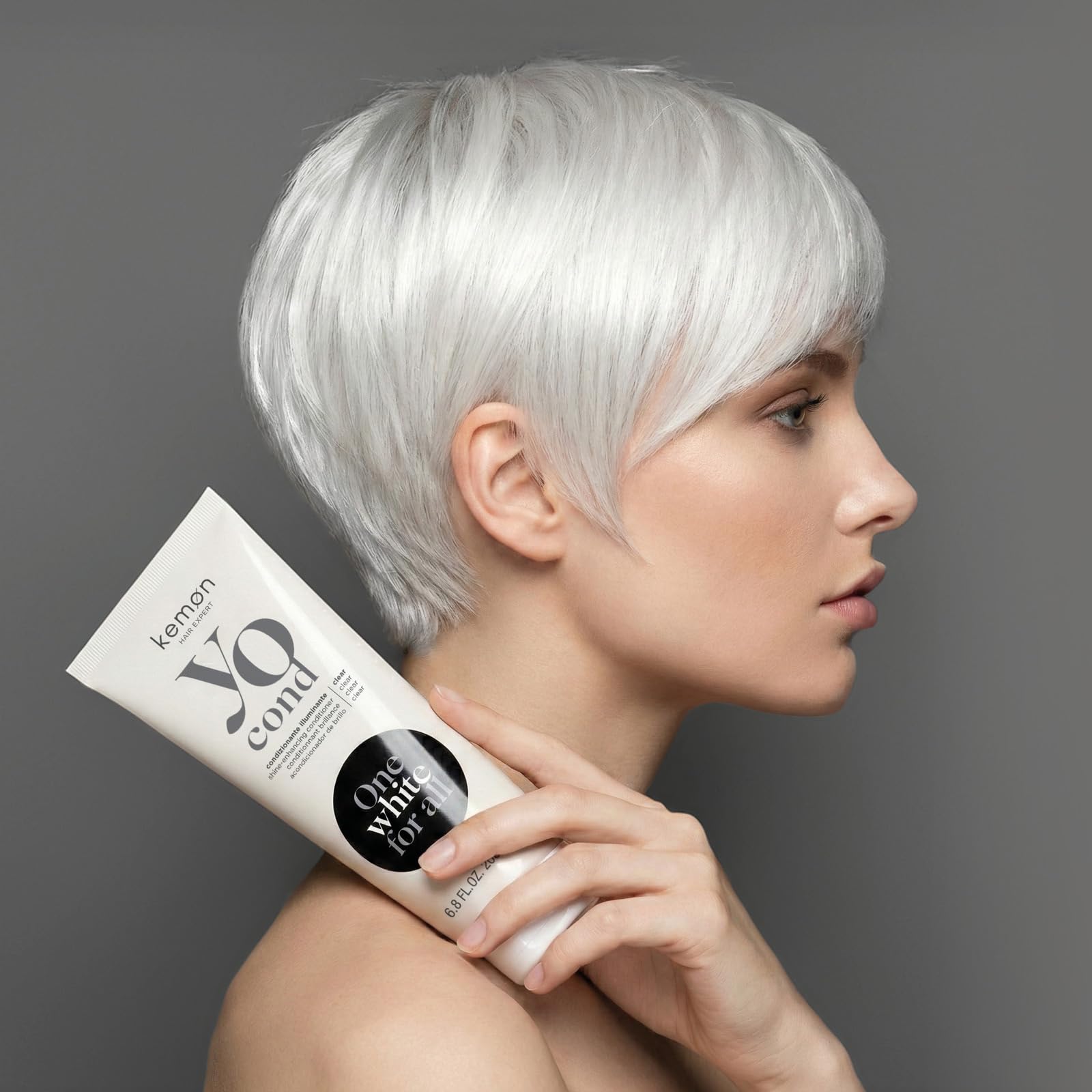 Kemon Yo Cond Clear - Maschera Riflessante Professionale con Formula YoVeg e Velian Complex, Nutre e Illumina i Capelli in 3 Minuti, 88% Ingredienti Naturali, 200 ml