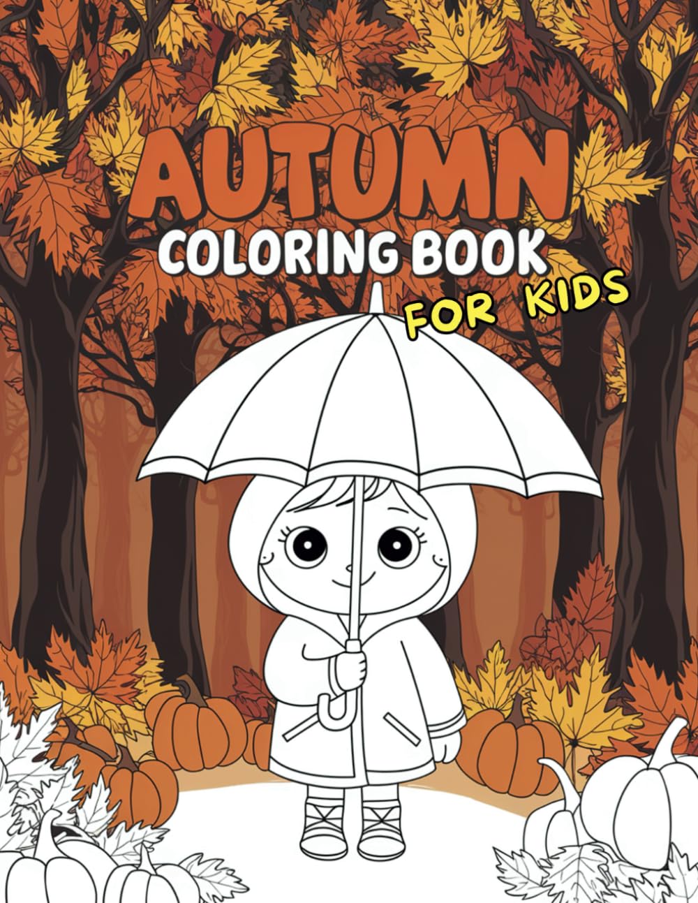 Autumn Coloring Books For Kids Ages 3-6 Years Old: Fun and Easy Fall-Themed Coloring Pages to Spark Creativity in Little Artists!