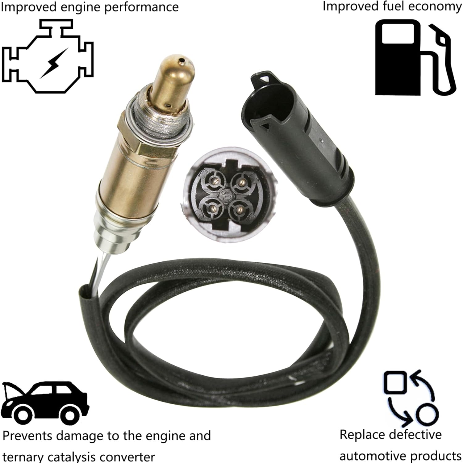 Dropwater Downstream Rear O2 Oxygen Sensor Replacement for Bmw 320I 323Ci 323I 325Ci 325Xi 328Ci 330Ci 330Xi 525I 528I 530I,Replaces#234-4683 15109 75-3279 ES10857 SG899