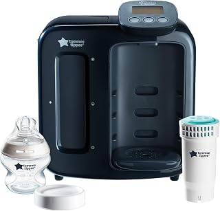 Tommee Tippee Perfect Prep Instant Baby Bottle Maker with Antibacterial Filter, Fresh Infant Formula in 2 Minutes - Black Blue
