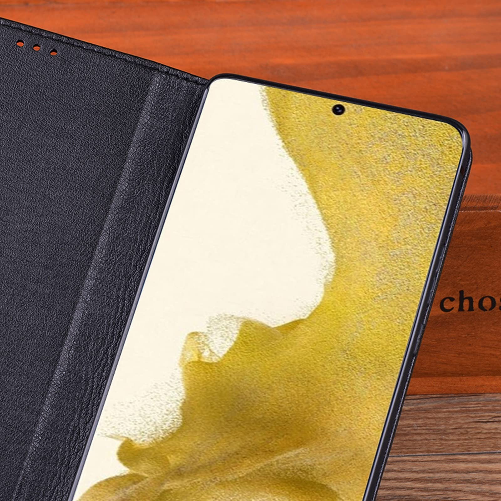 Etui do Samsung Galaxy S22/S22 Plus/S22 Ultra, wysokiej jakości skóra bydlęca, prawdziwa skóra, z klapką, stojak, etui na telefon z odporną na zarysowania, miękką wyściółką z mikrofibry, szare, S22 Ultra 6,8"