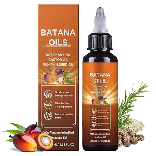 Aceite de batana para el crecimiento del cabello, aceite de batana líquido 4 en 1 con semillas de romero, ricino y calabaza - 3.4 fl oz3.38 onzas