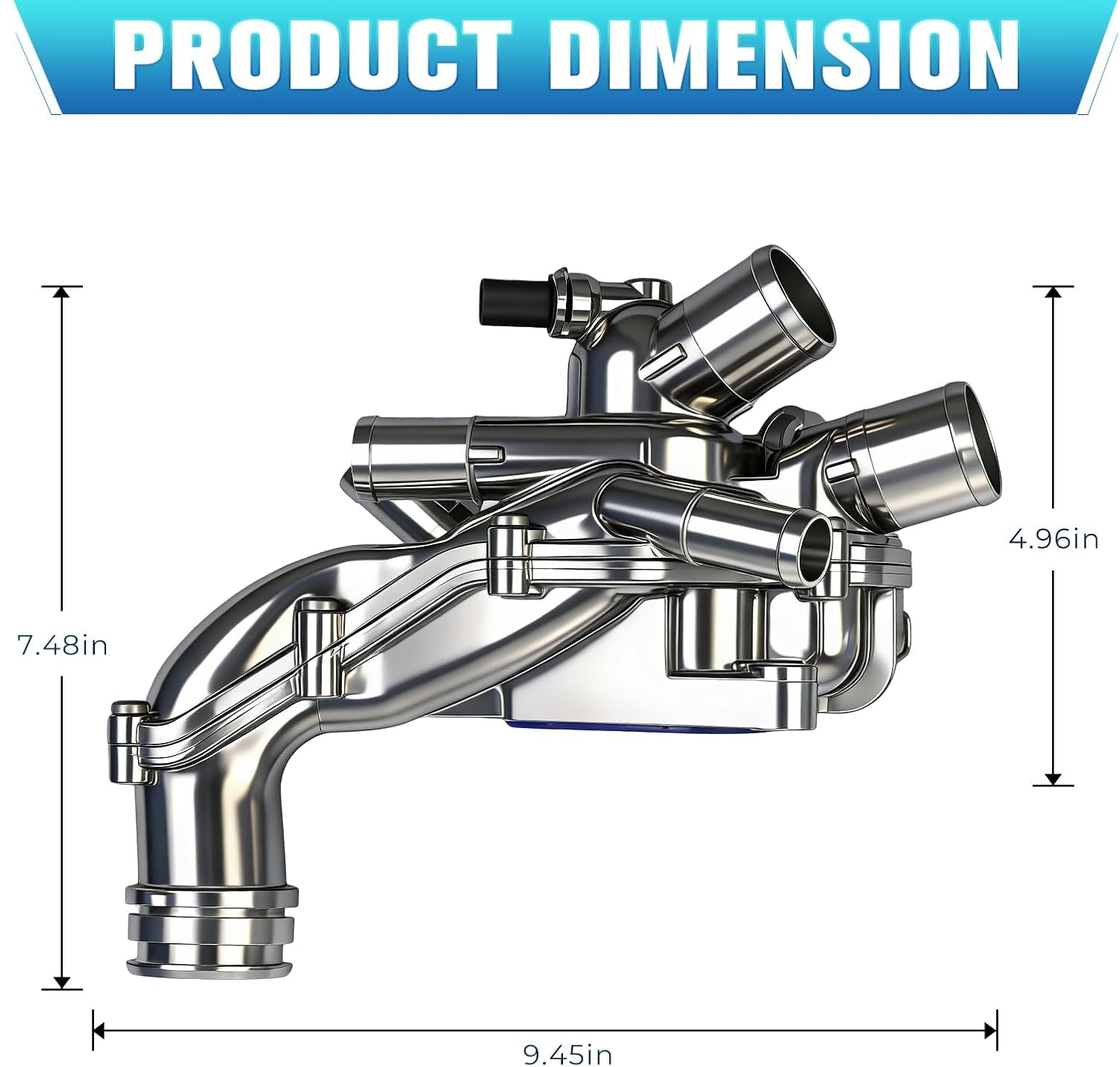 Aluminum Thermostat Housing Assembly Compatible with Mini Cooper Clubman Countryman Jcw Hordtop Coupe Roadster 2011-2016 with N16 N18 Engine 11538674895