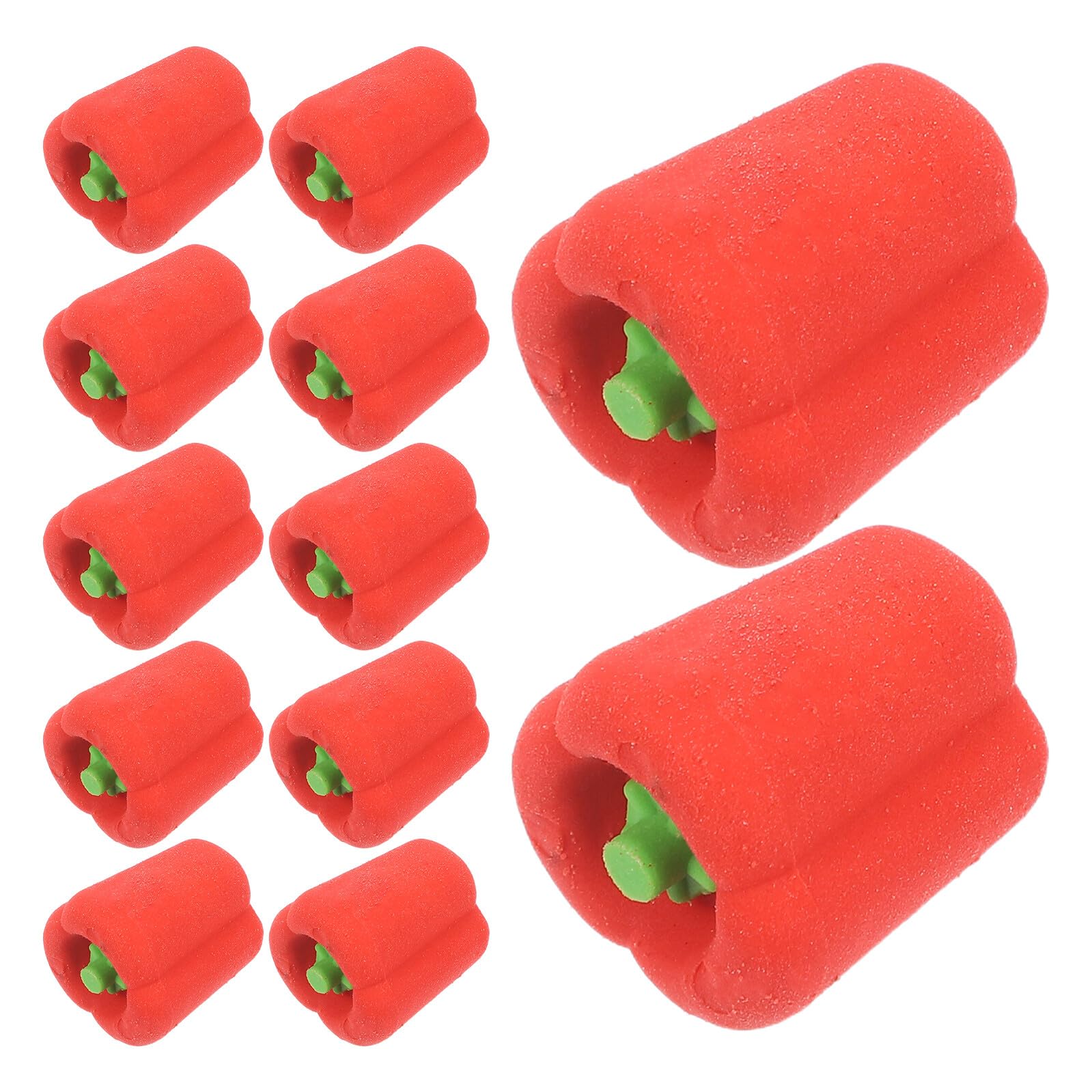 POPETPOP 100 Mini Gomme da Cancellare a Forma di Peperone per Studenti Set di Gomme Carine in Tpr Sicure per Accessori Scolastici per Premi e Feste Educative
