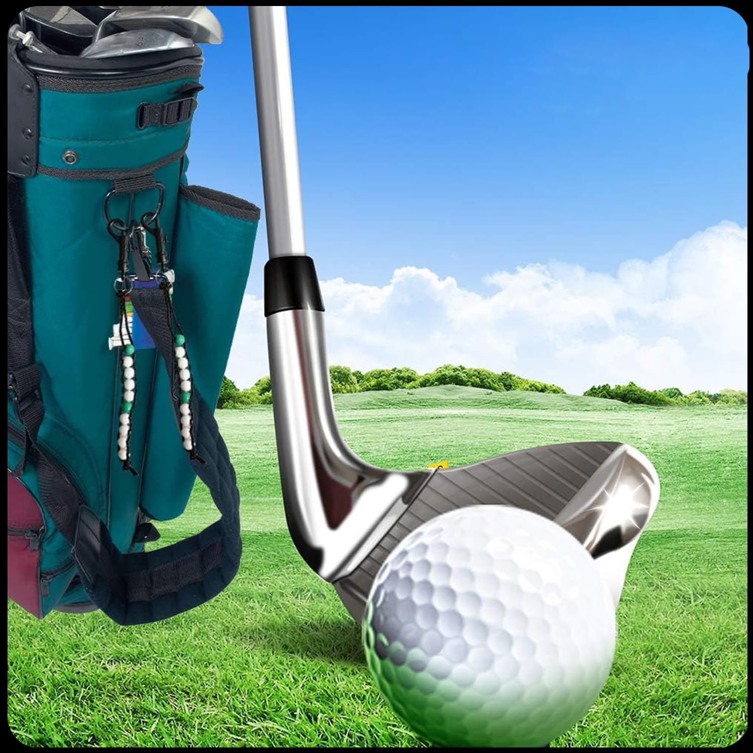 Indicadores de puntuación de golf contador de golpes 2 jugadores portátil