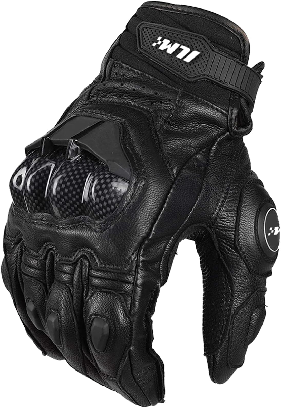 Air Flow Leather Motorcycle Gloves Touchscreen for Men and Women Model-GRC01 (XL, Black)