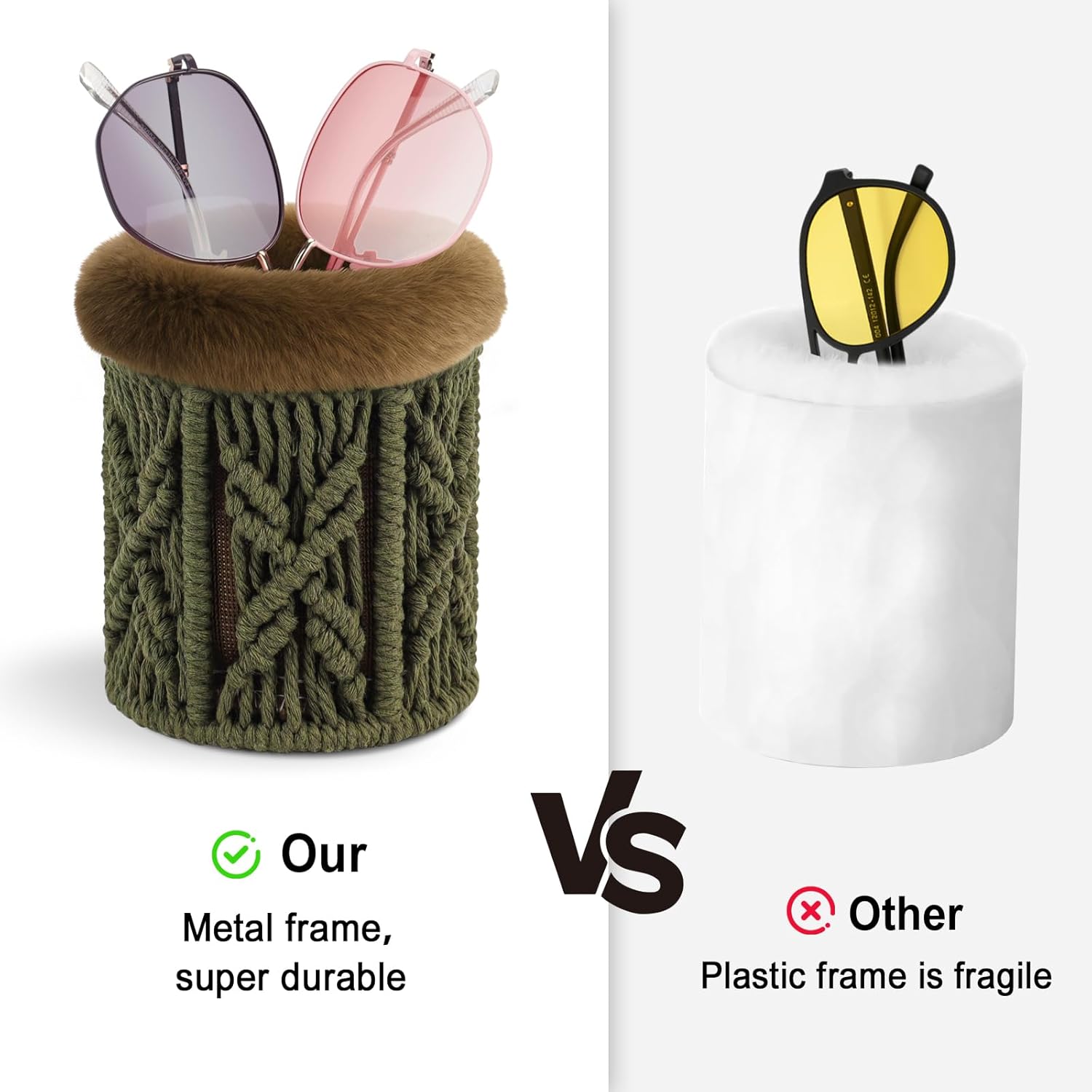 Glasses Holder for Nightstand Boho Decor Glasses Holder Stand Eyeglass Holder for Table Office Desk Car Organizer thumbnail