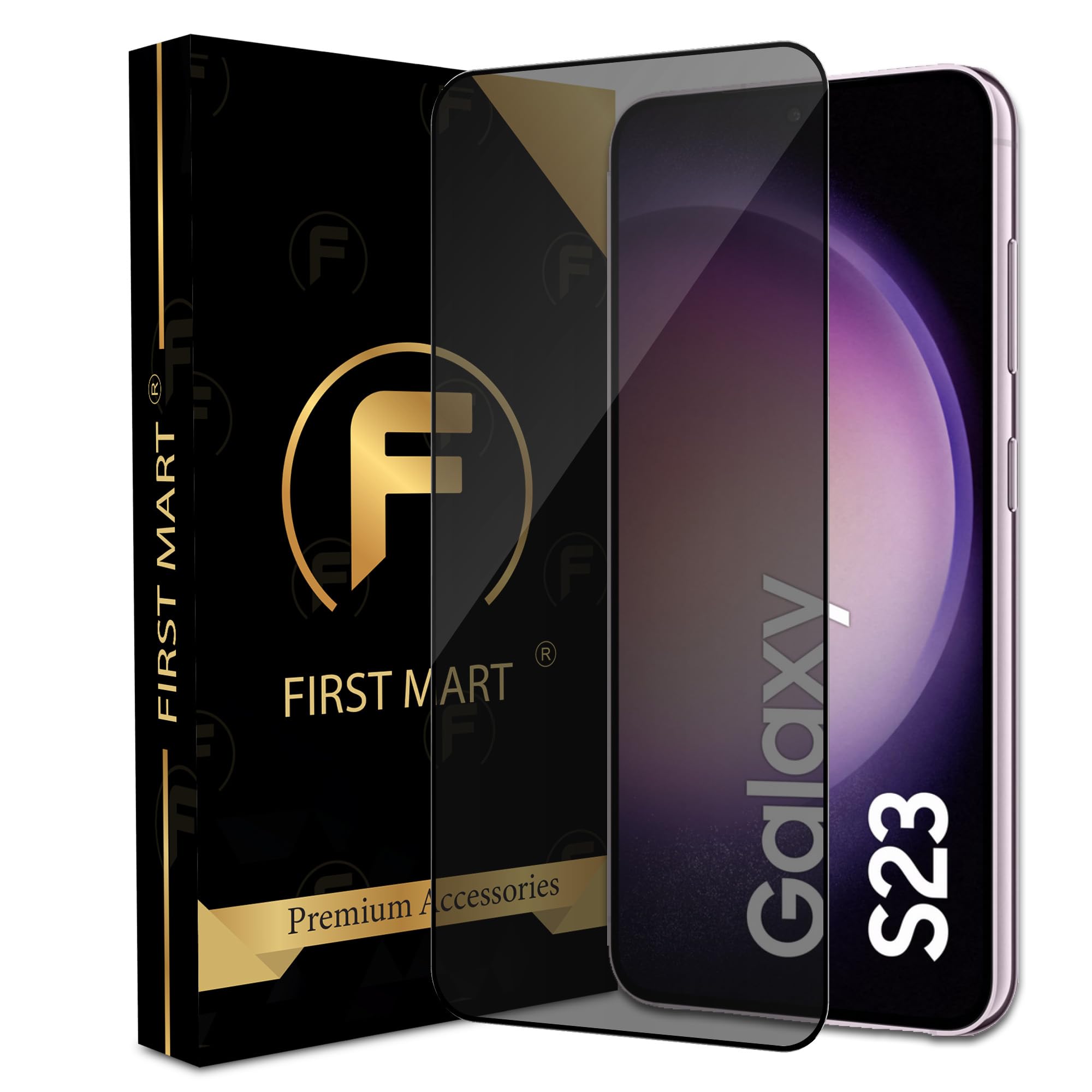 FIRST MART Privacy Tempered Glass for Samsung Galaxy S23 5G with Edge to Edge Full Screen Coverage Black Border & Installation Kit | Anti Spy Glass (B0D8G7JVX1) Amazon Price History, Amazon Price Tracker