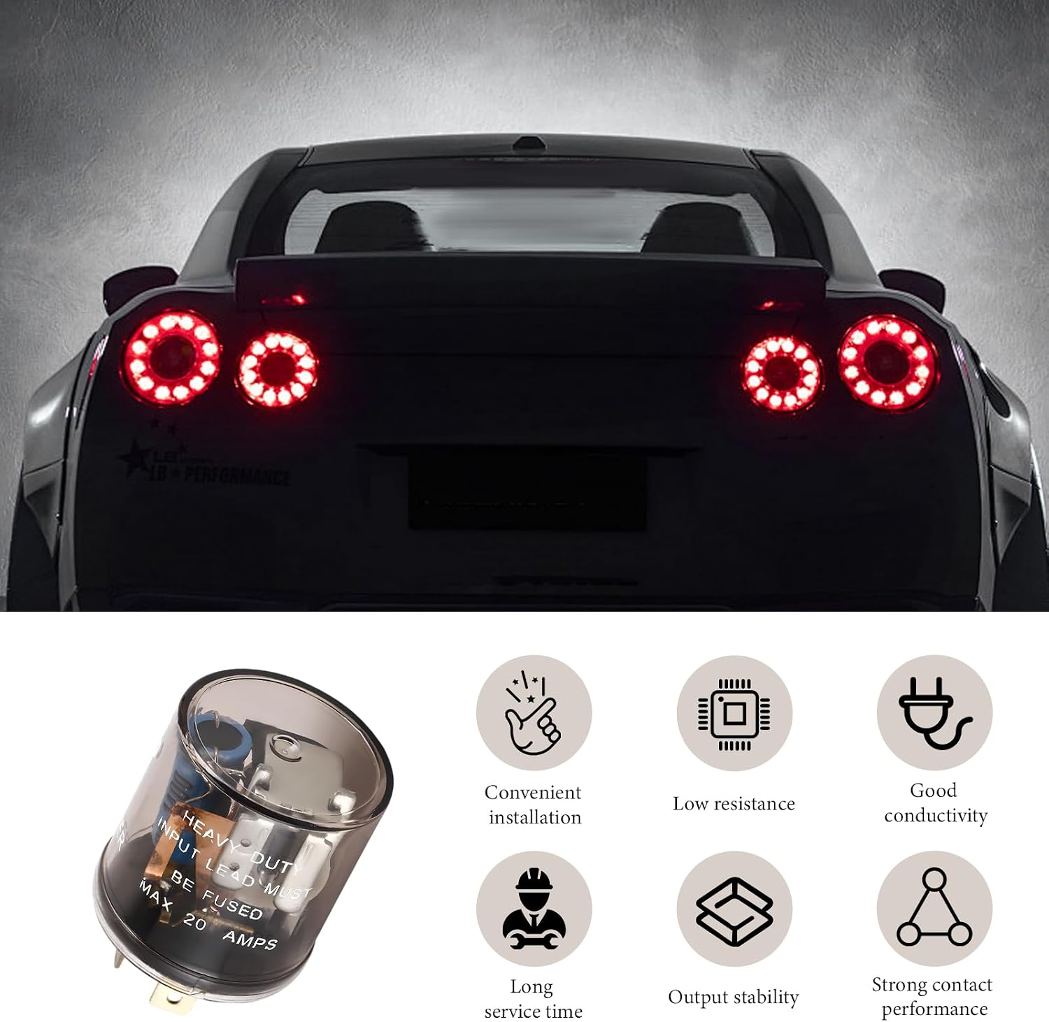 2 PCS LED Flasher Relay, 2 Pin 12V Heavy Duty Turn Signal Relay for Fixing Halogen Bulb Hyper Flashing, Two Prong Round Flasher Blinker Relays for Car Motorcycle Scooter Bike
